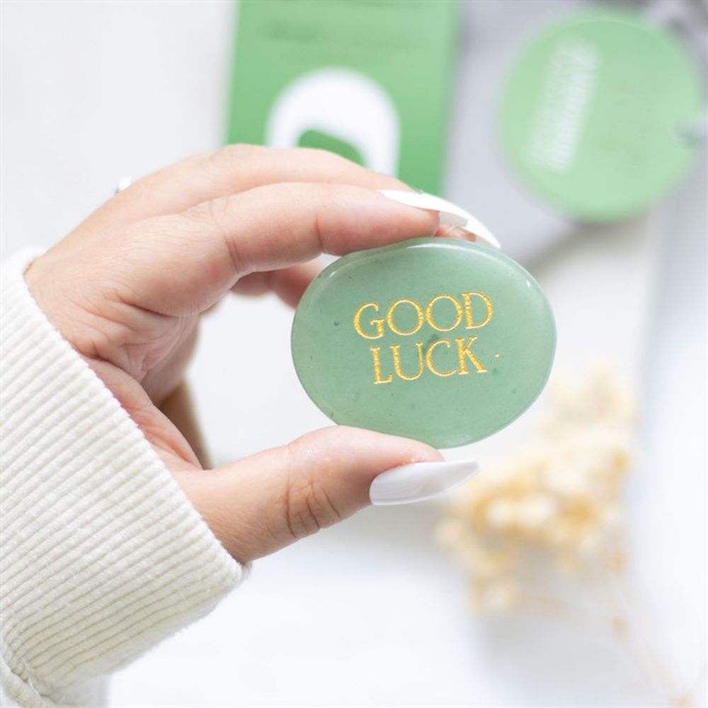 Good Luck Aventurine Crystal Palm Stone